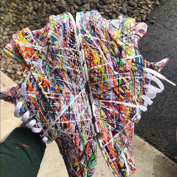 Custom Splatter Huaraches Customized Nike - Picture 3 of 3